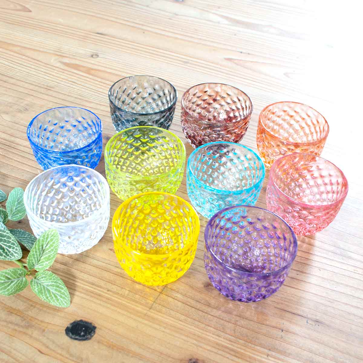 和雑貨 四季彩堂 オンラインショップ / 富山ガラス ななこ文様 ぐい呑み