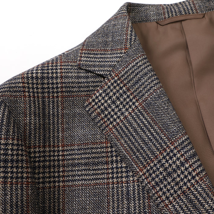 ロロピアーナ ミンクツイードテーラードジャケット チェック柄