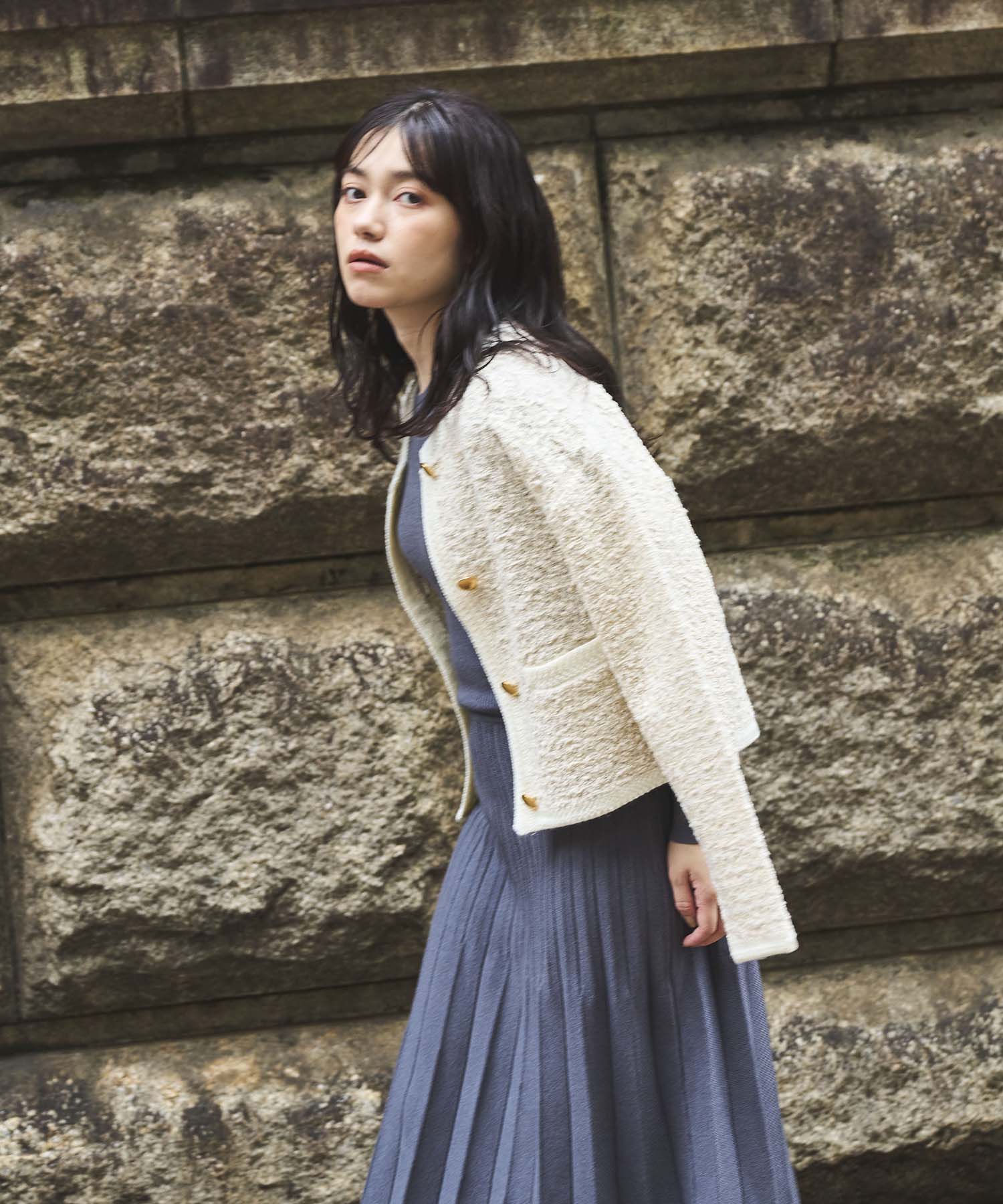 ラメツイードニットカーディガン – Sirin Online Store