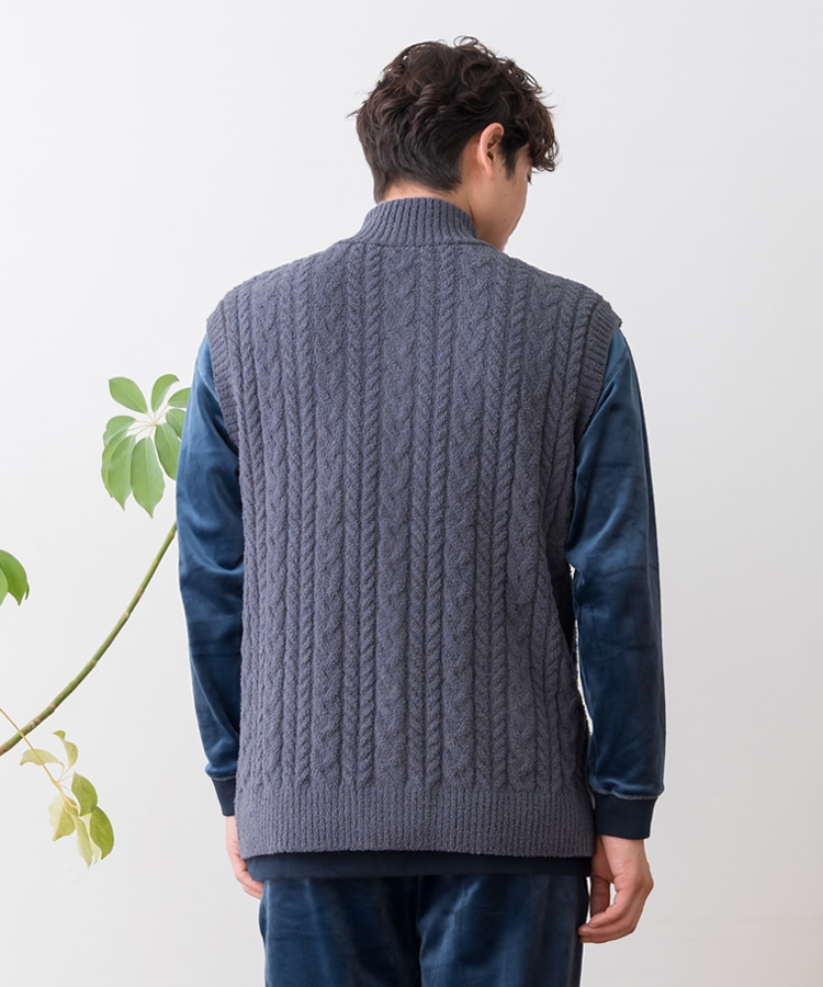 SUKALA HOME】リラックスフィルセラケーブルニットベスト(M・Lサイズ