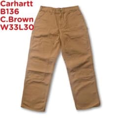 USA製 カーハート ブラウン B136 W33L30 ダブルニー - メルカリ
