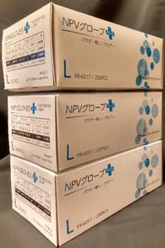 プラスチックグローブ NPVグローブPLUS Lサイズ200枚入3箱 - メルカリ