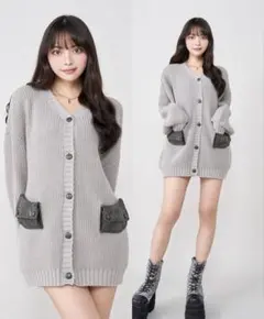 2025年最新】レザーコンビオーバーカーディガン darichの人気アイテム