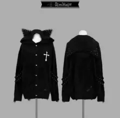 汎用うさぎパーカー DimMoire Black×Gray グルーミーコラボ - メルカリ