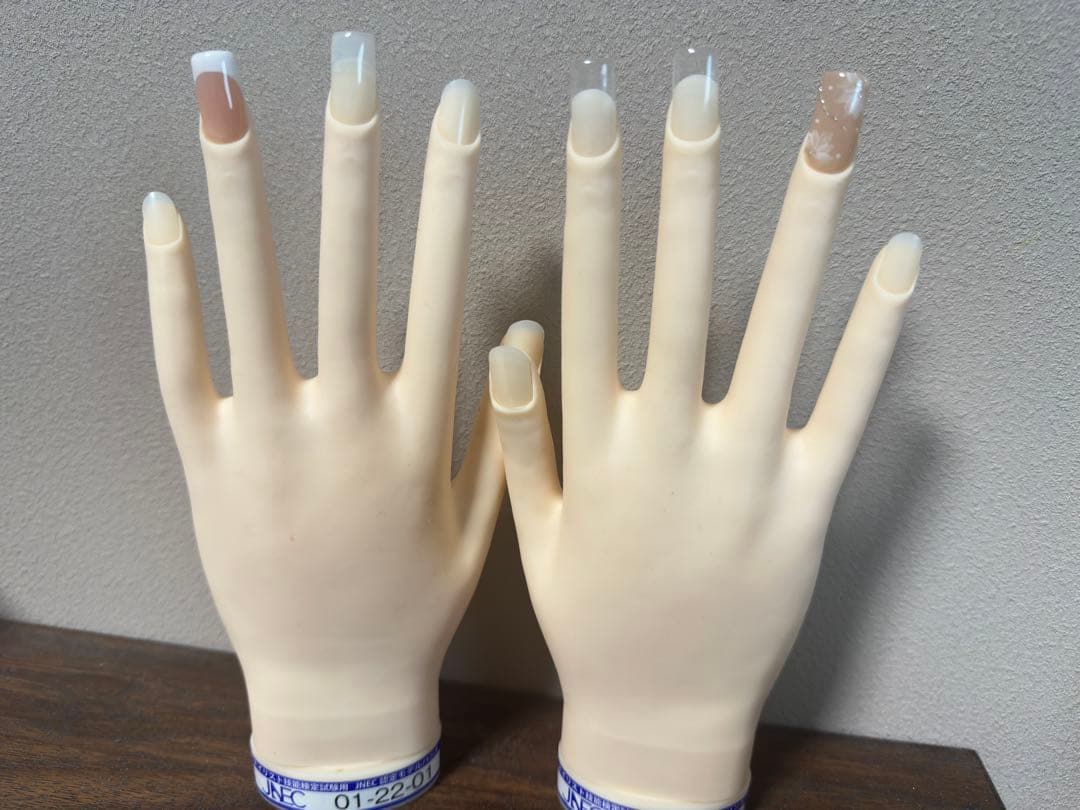 STモデルハンド　ネイリスト技能検定試験JNEC認定モデルハンド 楽天市場】JNEC認定 STモデルハンド 左手 チップ差込式(ネイルチップ