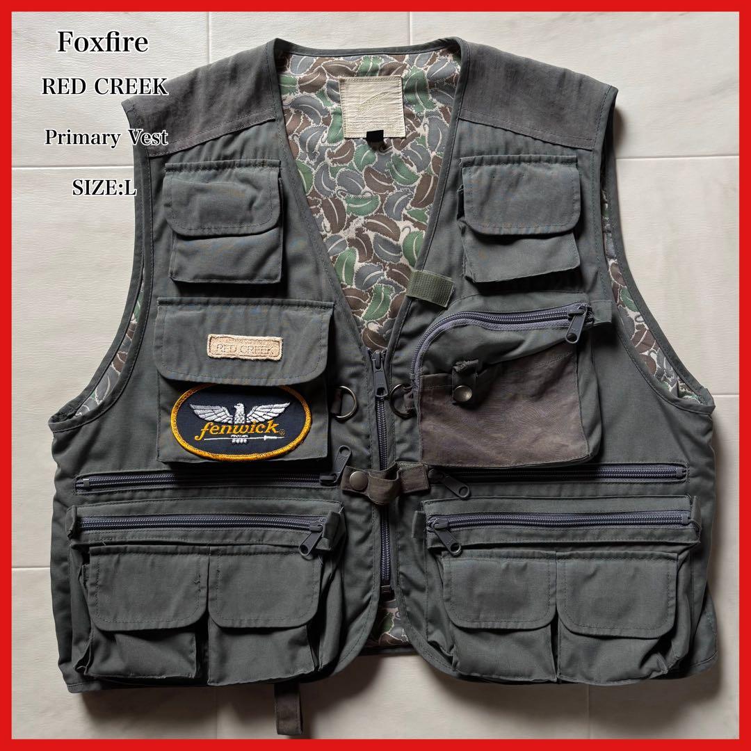 フォックスファイヤー レッドクリーク プライマリーベスト 裏地迷彩柄 旧タグ L フォックスファイヤー レッドクリーク プライマリーベスト 裏地迷彩柄