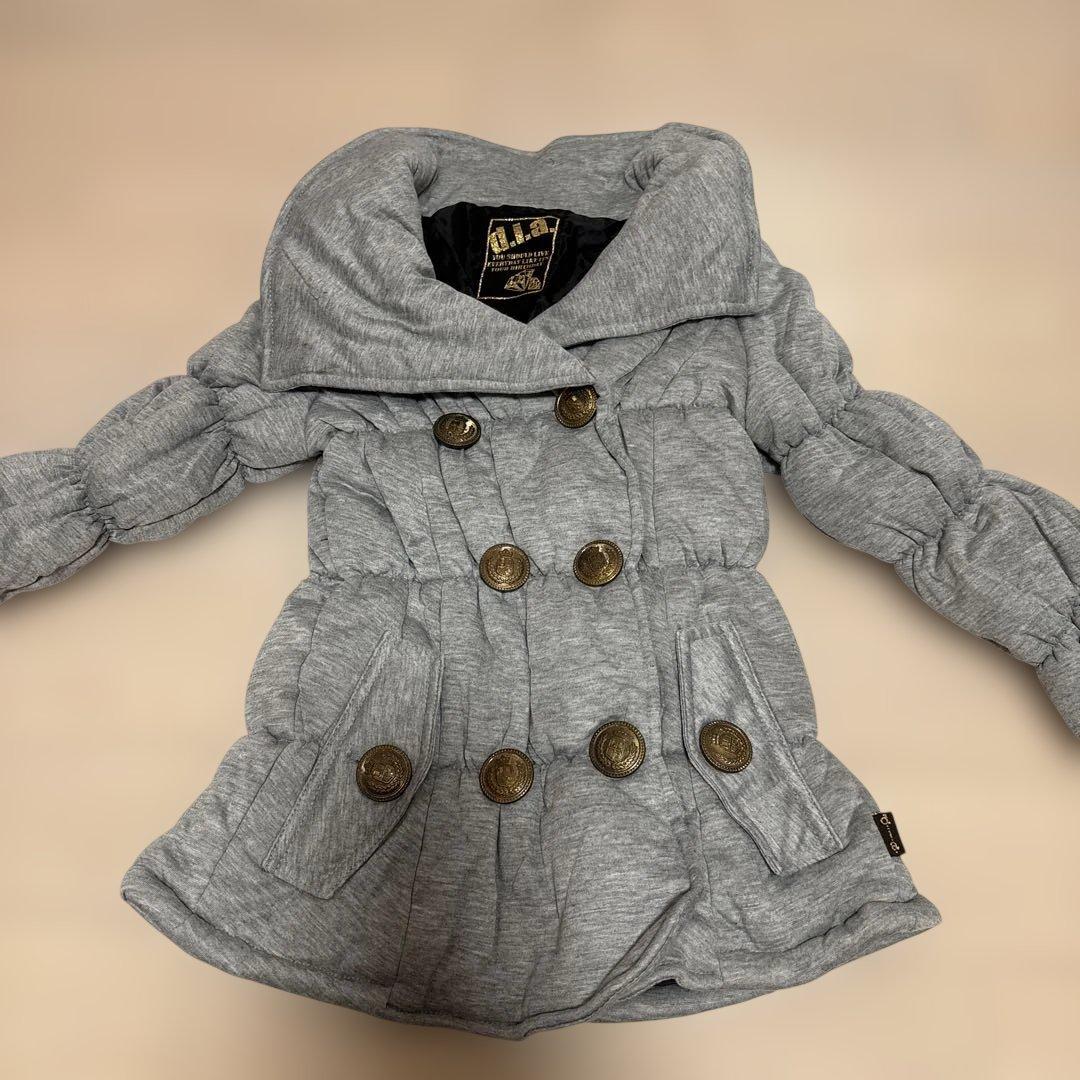d.i.a ダイヤ　ギャル　グレー ダブルブレスト 中綿ジャケット ダブルブレストstジャケット / GRACE CONTINENTAL | GRACE CONTINENTAL