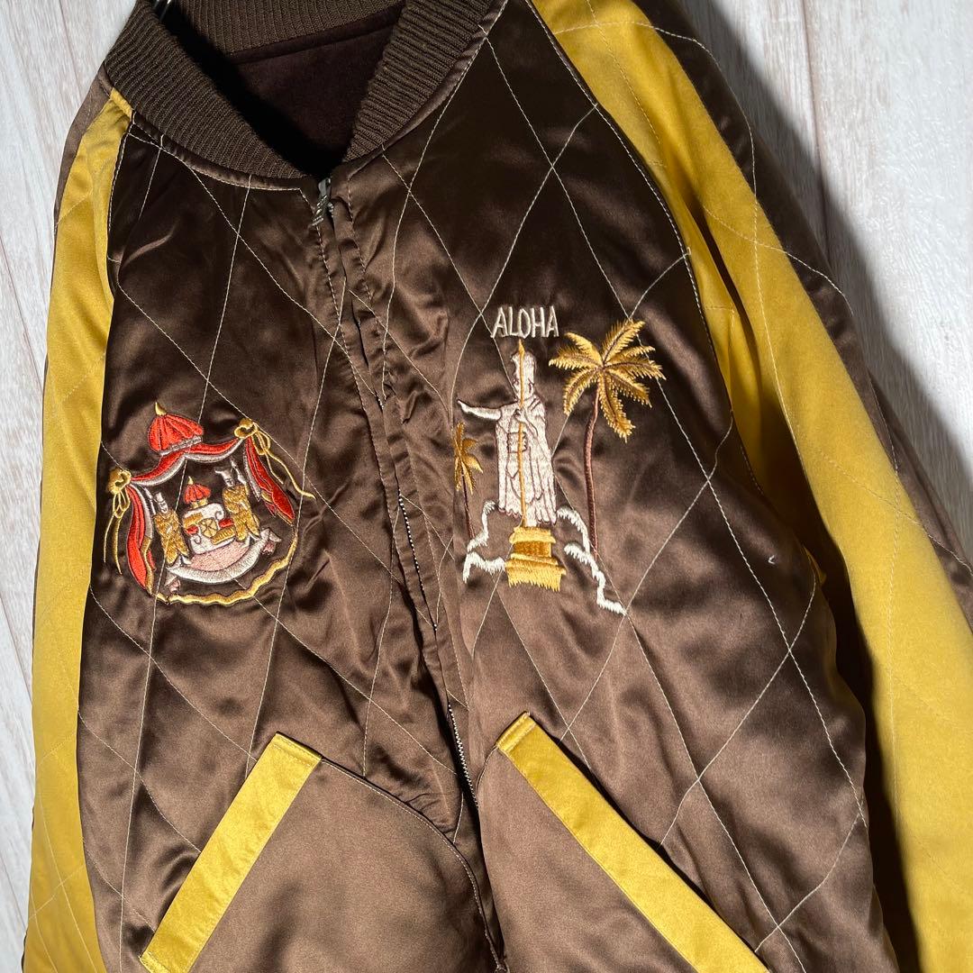 希少モデル】テーラー東洋 別珍 ハワイ フラガール 龍 リバーシブル