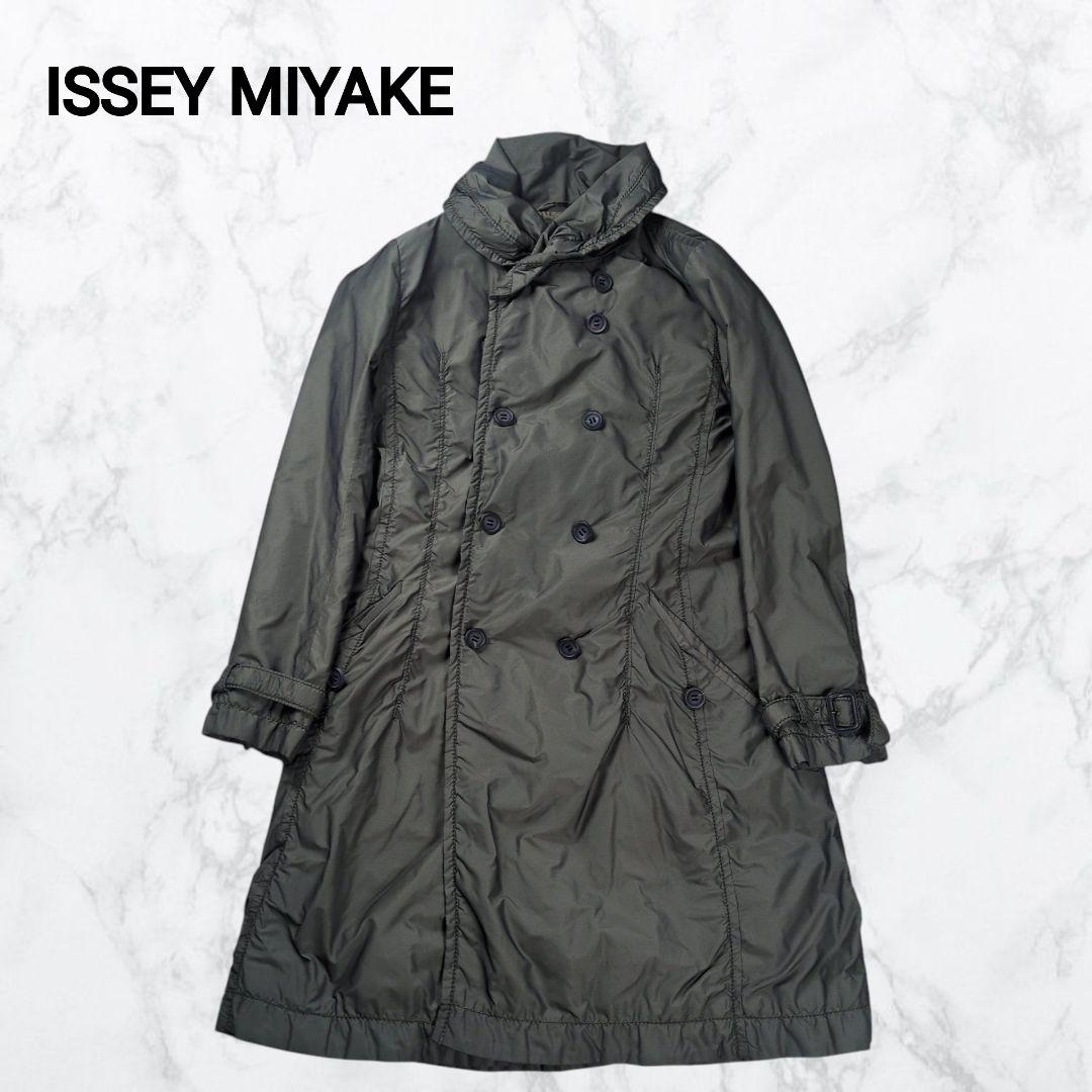 【希少】イッセイミヤケ ダブルボタン パラシュートコート 中古・古着通販】ISSEY MIYAKE (イッセイミヤケ) パラシュートコート