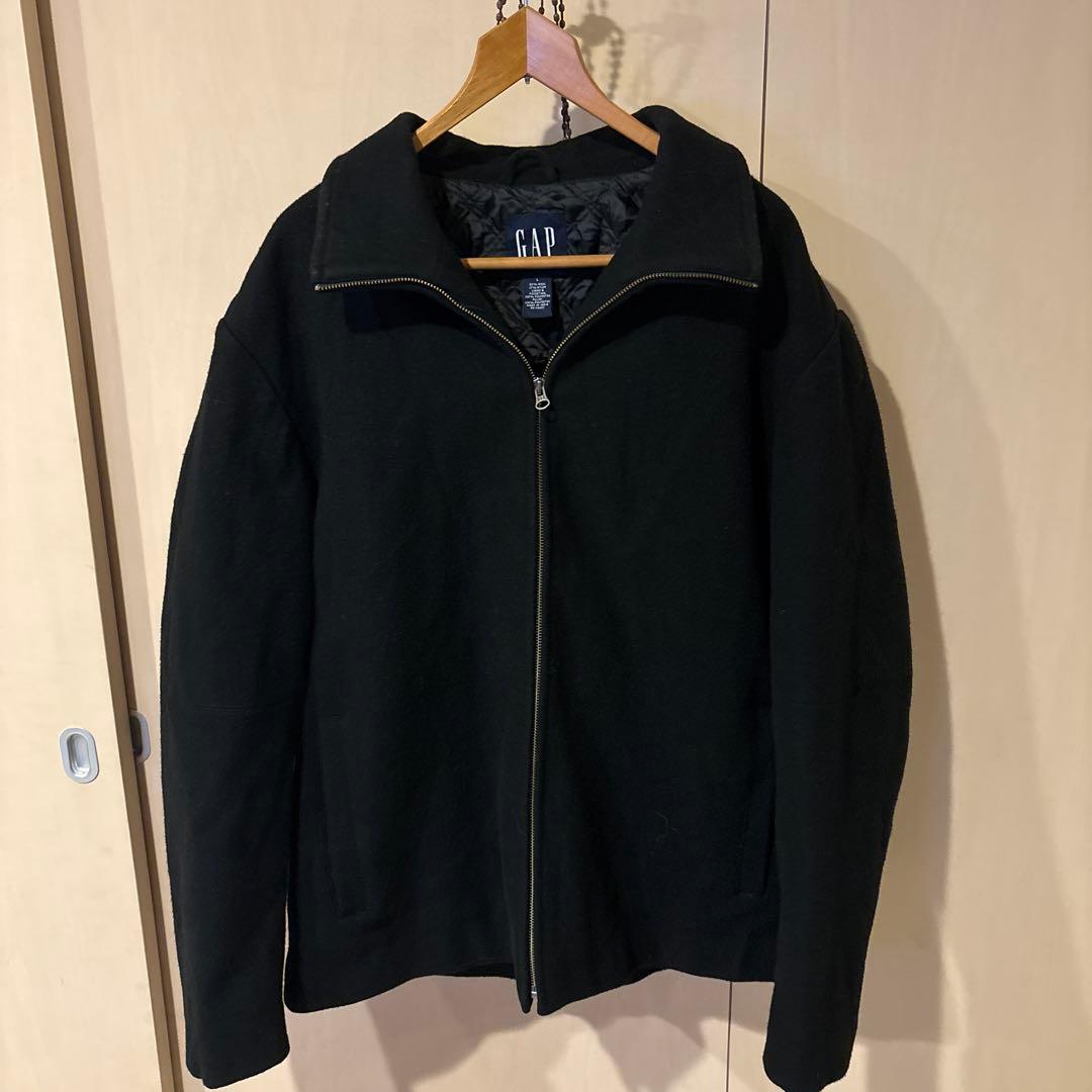 OLD GAP 00s Zip-up Wool Jacket Black - メルカリ