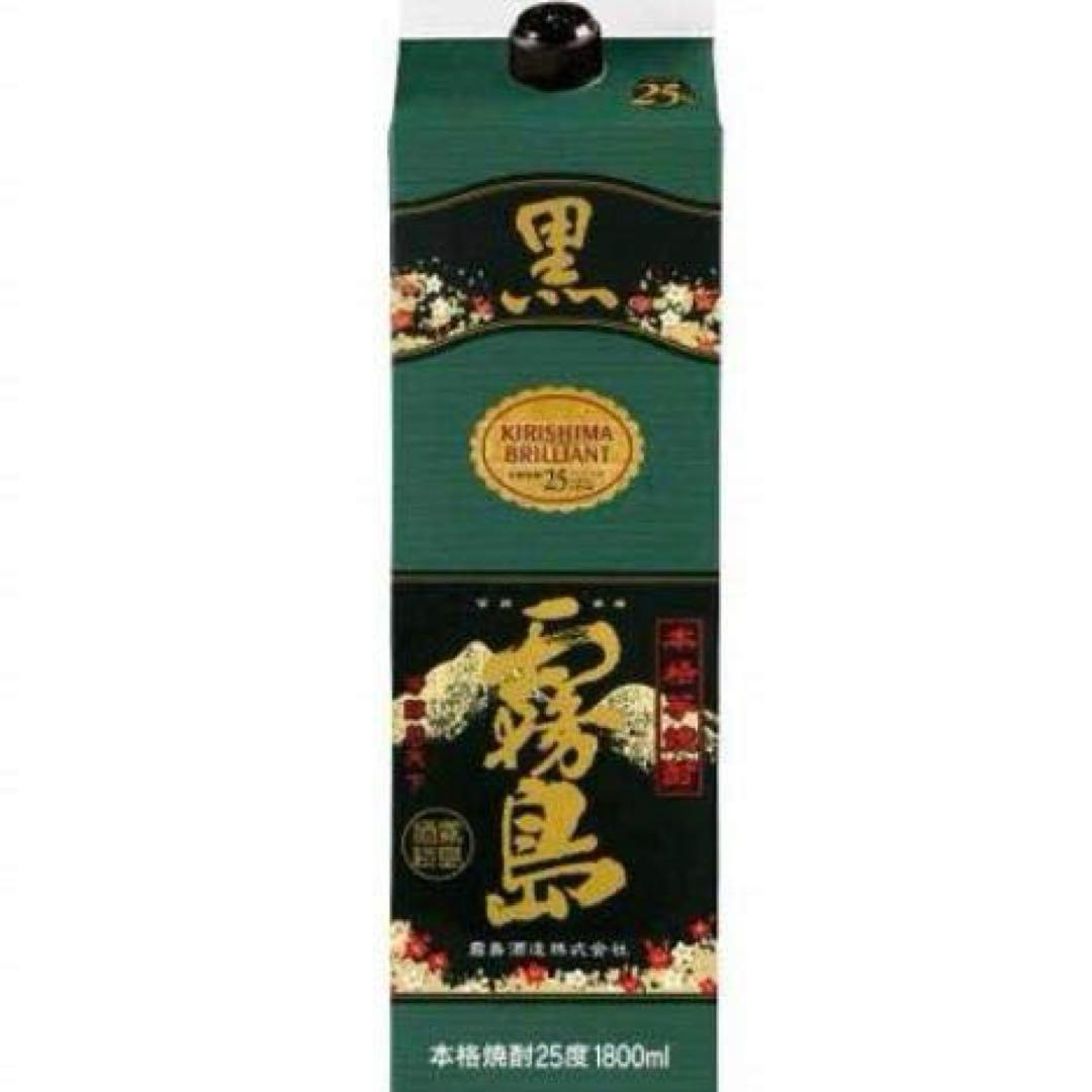 黒霧島パック　25度　1800m 2ケース(12本) 霧島酒造 黒霧島EX 25度 チューパック ( 1800ml ) : 爽快ドラッグ