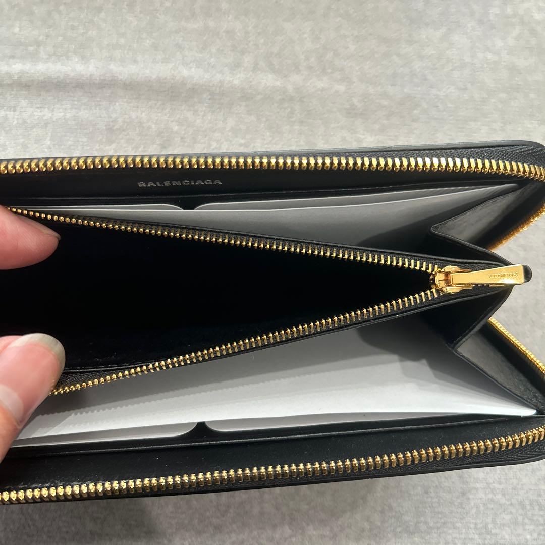 未使用級 BALENCIAGA ブラックレザー長財布 - メルカリ