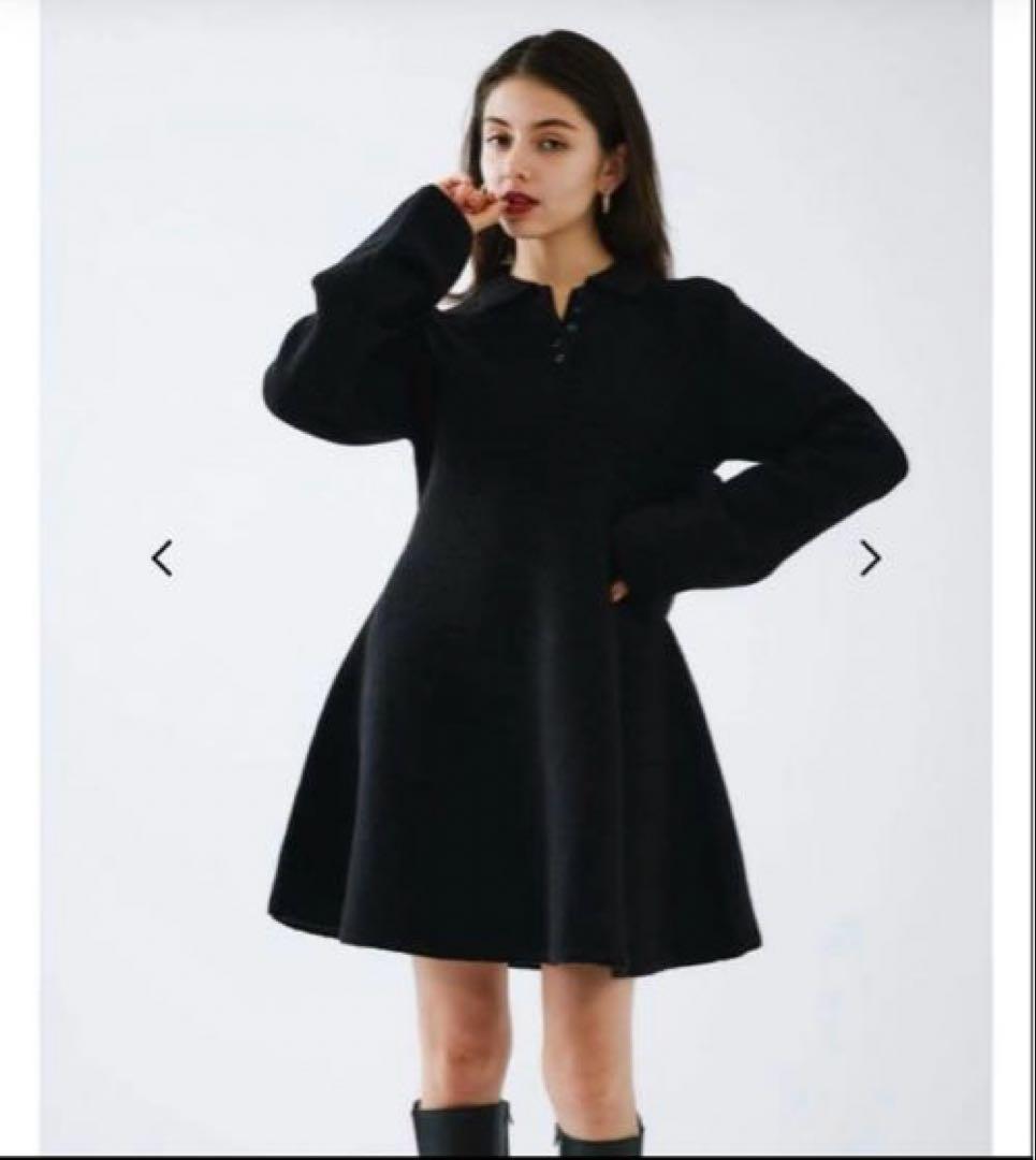 美品】the toe Reims flare ワンピースブラック - メルカリ