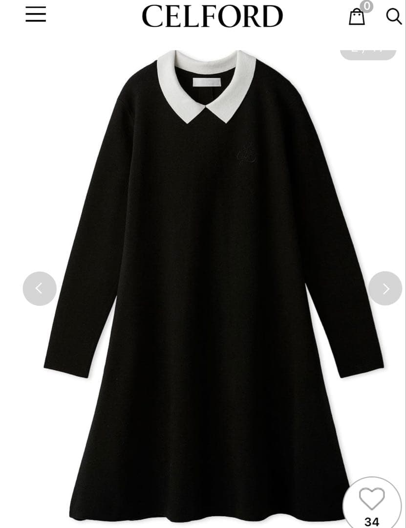 ♡CELFORD今期完売ワンピース♡ セルフォード】♡新作♡1枚で上品な女性らしい素敵なワンピースのご