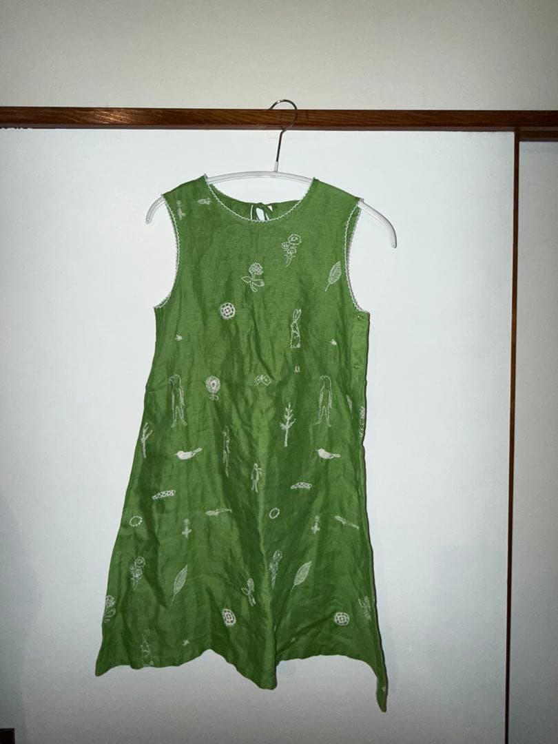 minaperhonen wander kids130 リネンワンピ 未使用品 mina perhonen(ミナ ペルホネン)｜【KIDS】forest card ワンピース