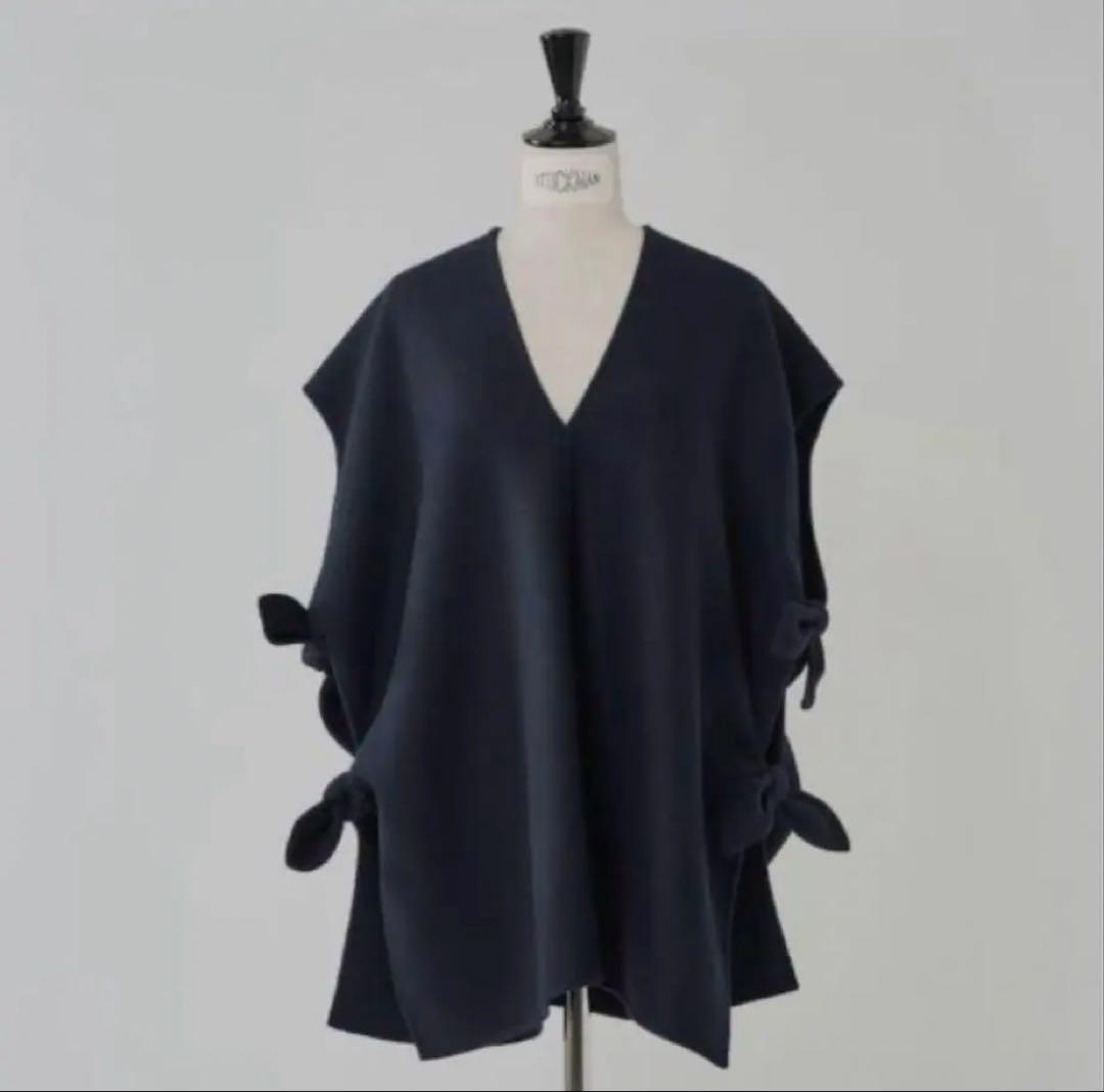 美品 Have へイヴ リボンウールリバージレ ネイビー Have へイヴリボンウールリバージレネイビー