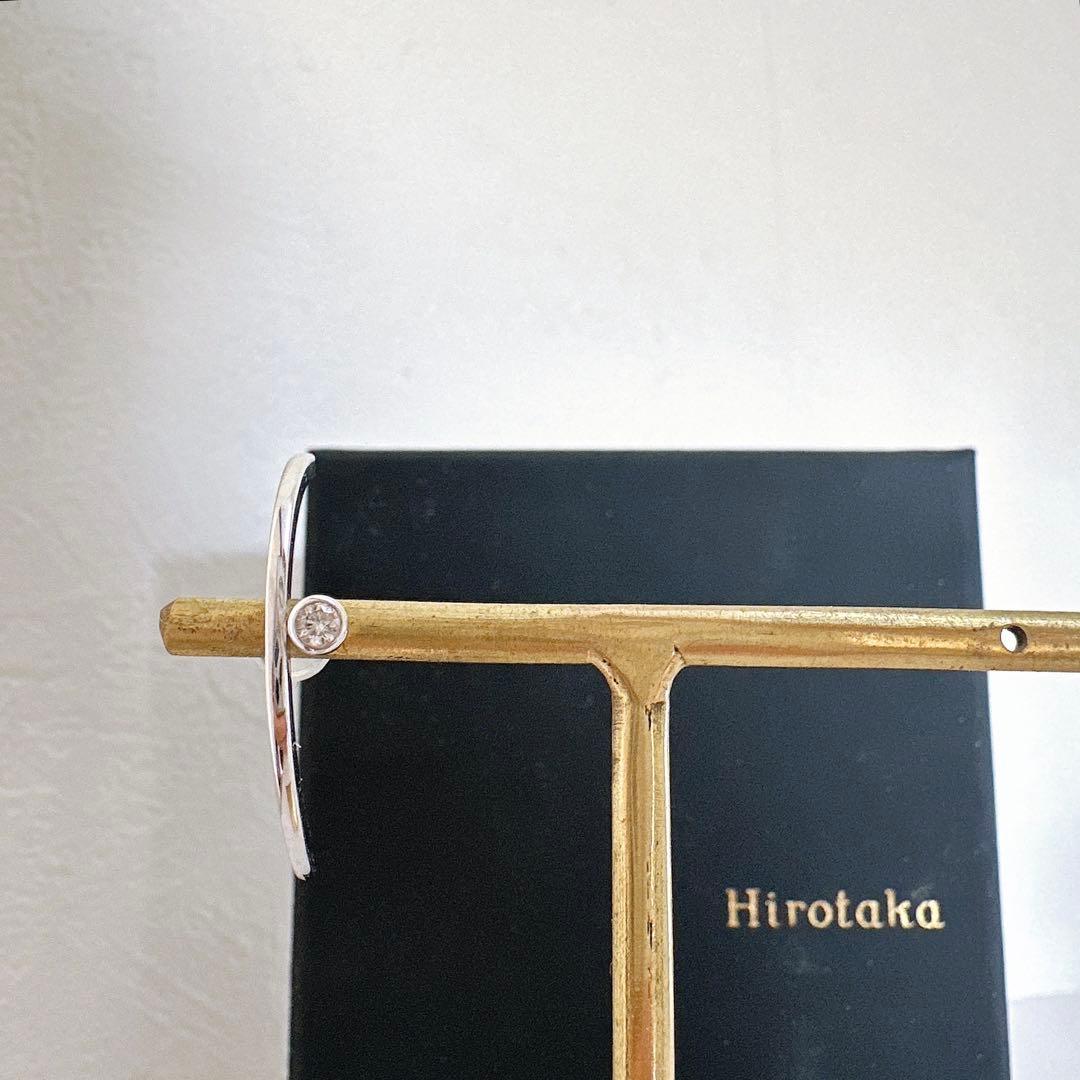 Hirotaka ヒロタカ　Bow ダイヤモンド ピアス　ホワイトゴールド BOW ダイヤモンド ピアス