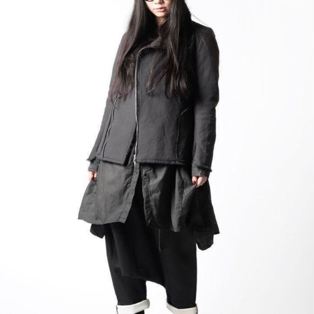 【フォロー割引適用】ヌード マサヒコマルヤマ ライダースジャケット S チャコー ヌード マサヒコマルヤマ nude:masahiko maruyama RIDERS JACKET