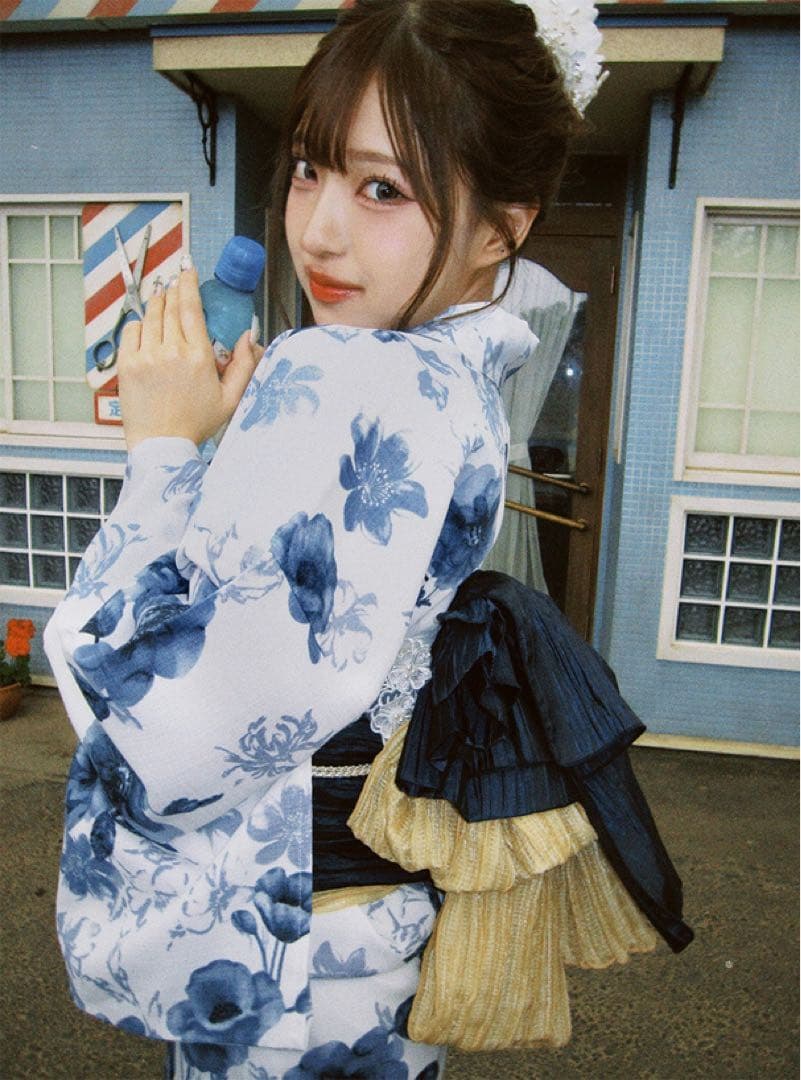 【新品未使用未開封】GRL 浴衣・帯セット gi1519 tu280 三上悠亜 3点セット2Way花柄セパレート浴衣[fy001] | レディース