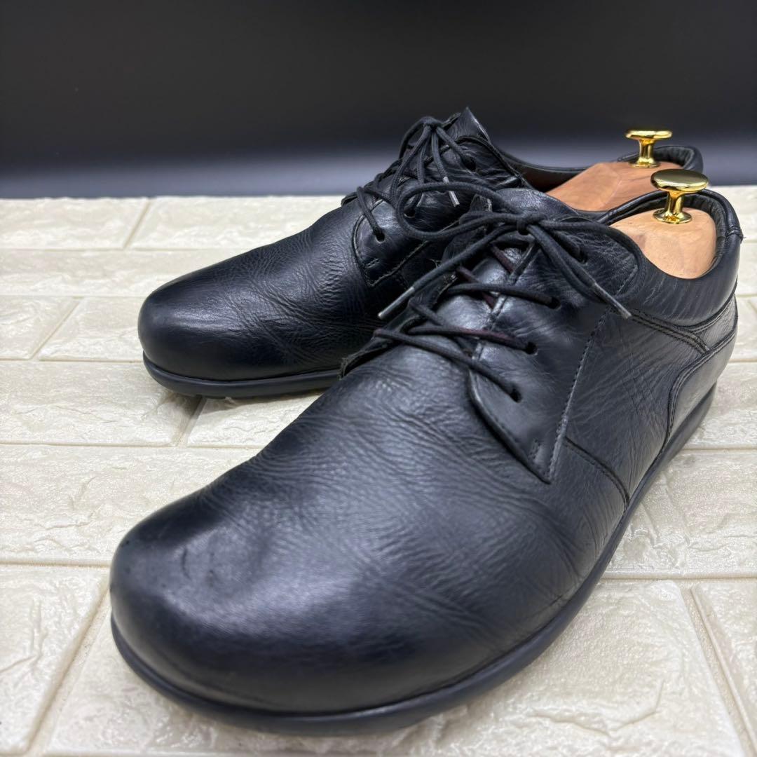 【良品】ビルケンシュトック レザーシューズ ダービー プレーントゥ 27 黒 良品】ビルケンシュトック レザーシューズ ダービー プレーントゥ 27 黒