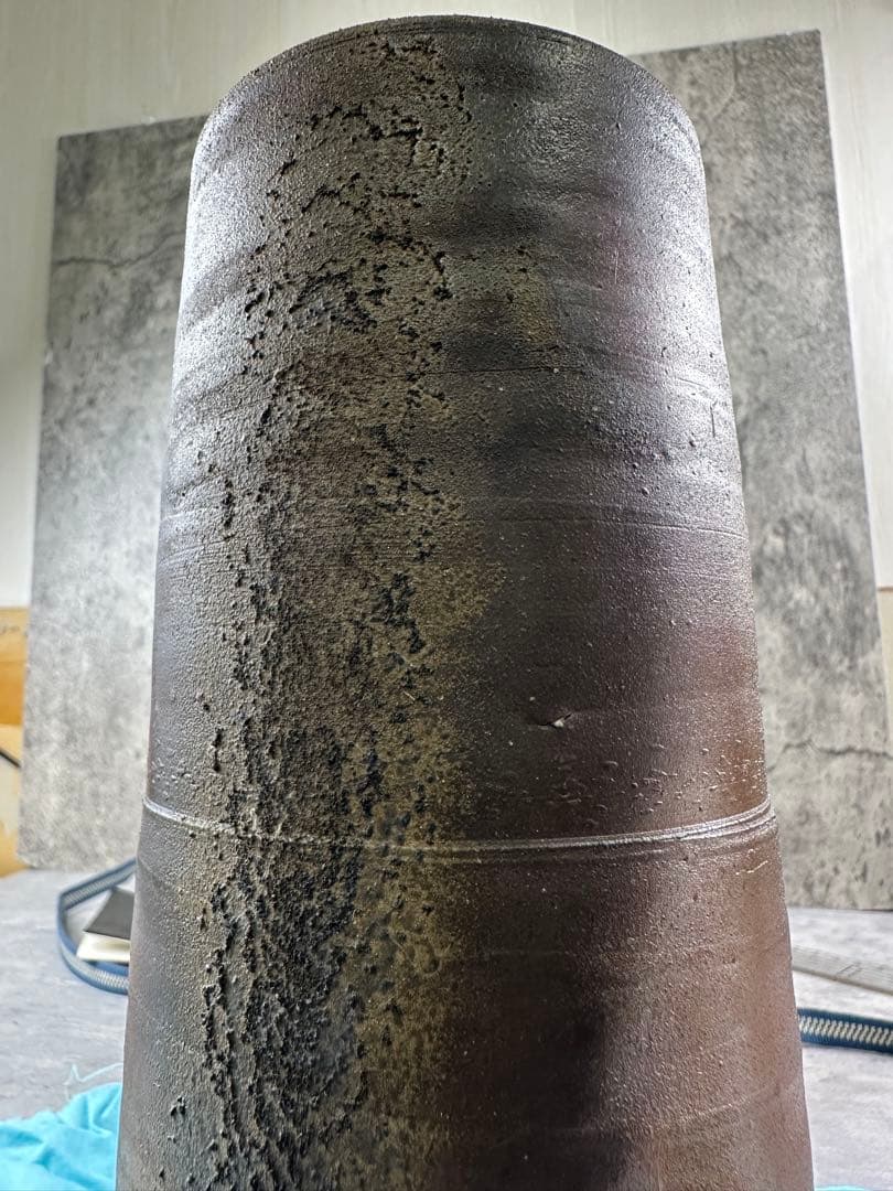 未使用】備前焼 人間国宝 藤原雄 花入 共箱 共布 栞 - メルカリ