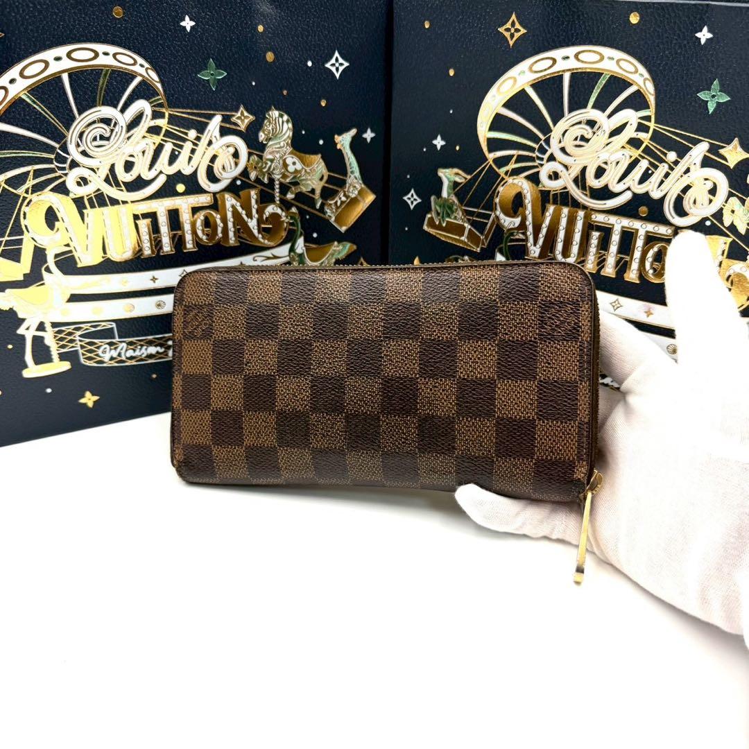 ルイヴィトン ジッピーウォレット ダミエ エベヌ ラウンドファスナー