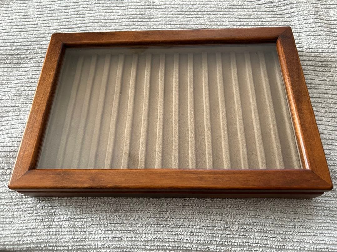 豊岡クラフト ペントレイ(固定蓋付き) 15本用 収納ケース ペントレイ（固定蓋付き） [万年筆,波板,起毛状布,スタッキング可能,15