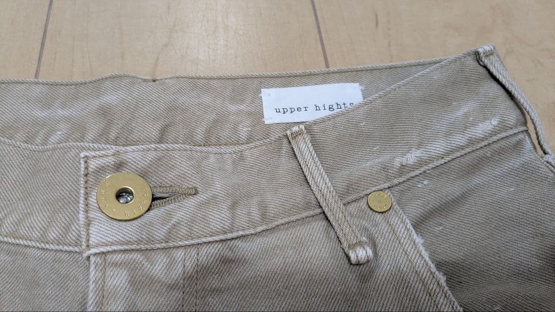 upper hights for conte ベージュデニムパンツ 24 美品 - メルカリ