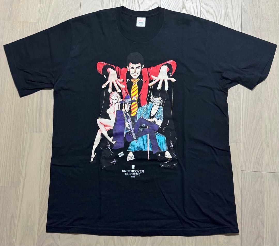SUPREME×UNDERCOVER Lupin Tee XLサイズ ブラック シュプリーム アンダーカバー ルパン Tシャツ 