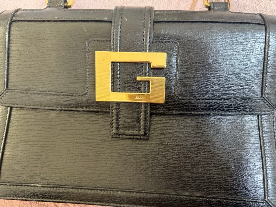 GUCCI ブラックレザー クラッチバッグ GUCCI（グッチ） バッグ クラッチバッグ ポーチ メンズ レディース