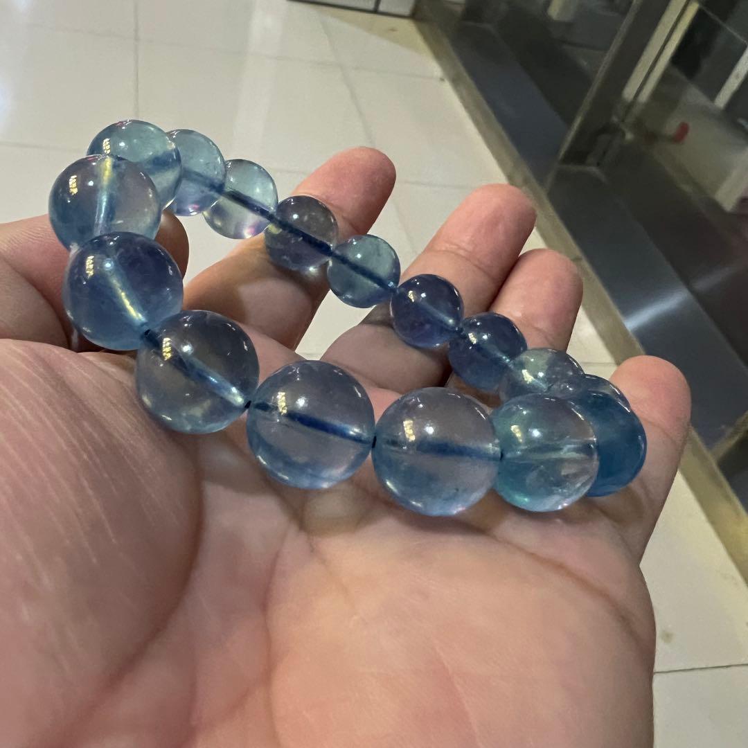 ⭐︎【天然】アクアマリン ブレスレット 13.5mm 56.2g