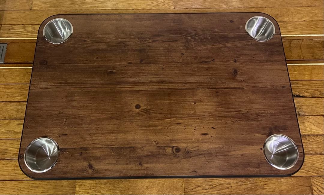 ★フレックス★ハイエース フラットコンソール 茶木目　ワイドボディ用 フラットコンソールテーブル【ワイド】 | ヒミツキチガレージ 制作部