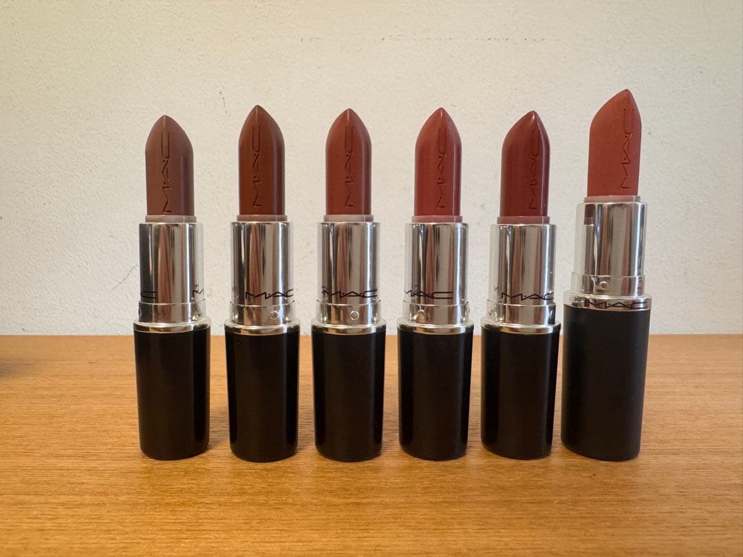 MAC ラスターガラス アローンタイム　ポッシュヒット　ピーディーエー等計6点 新色レビュー】ラスターガラス リップスティック｜M・A・Cの口コミ - M