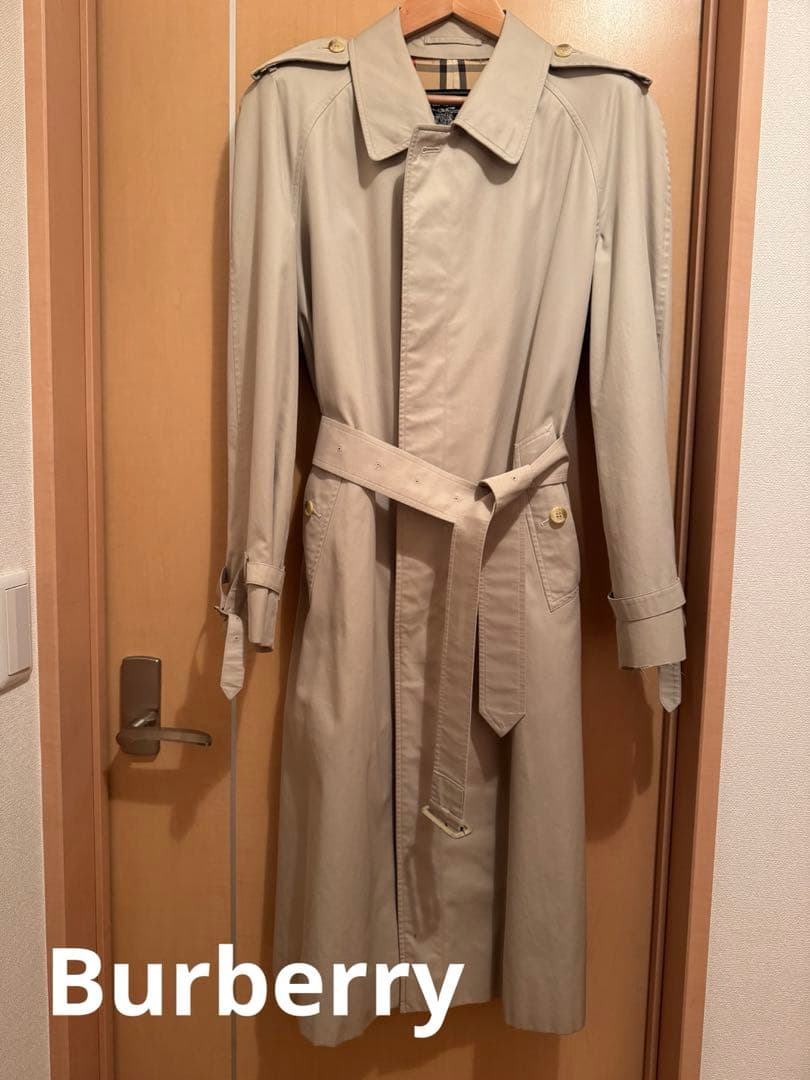 【最終値下げ】Burberry カーキ ステンカラーコート 90's BURBERRY - バーバリーズ 90s オールド トレンチコート カーキ