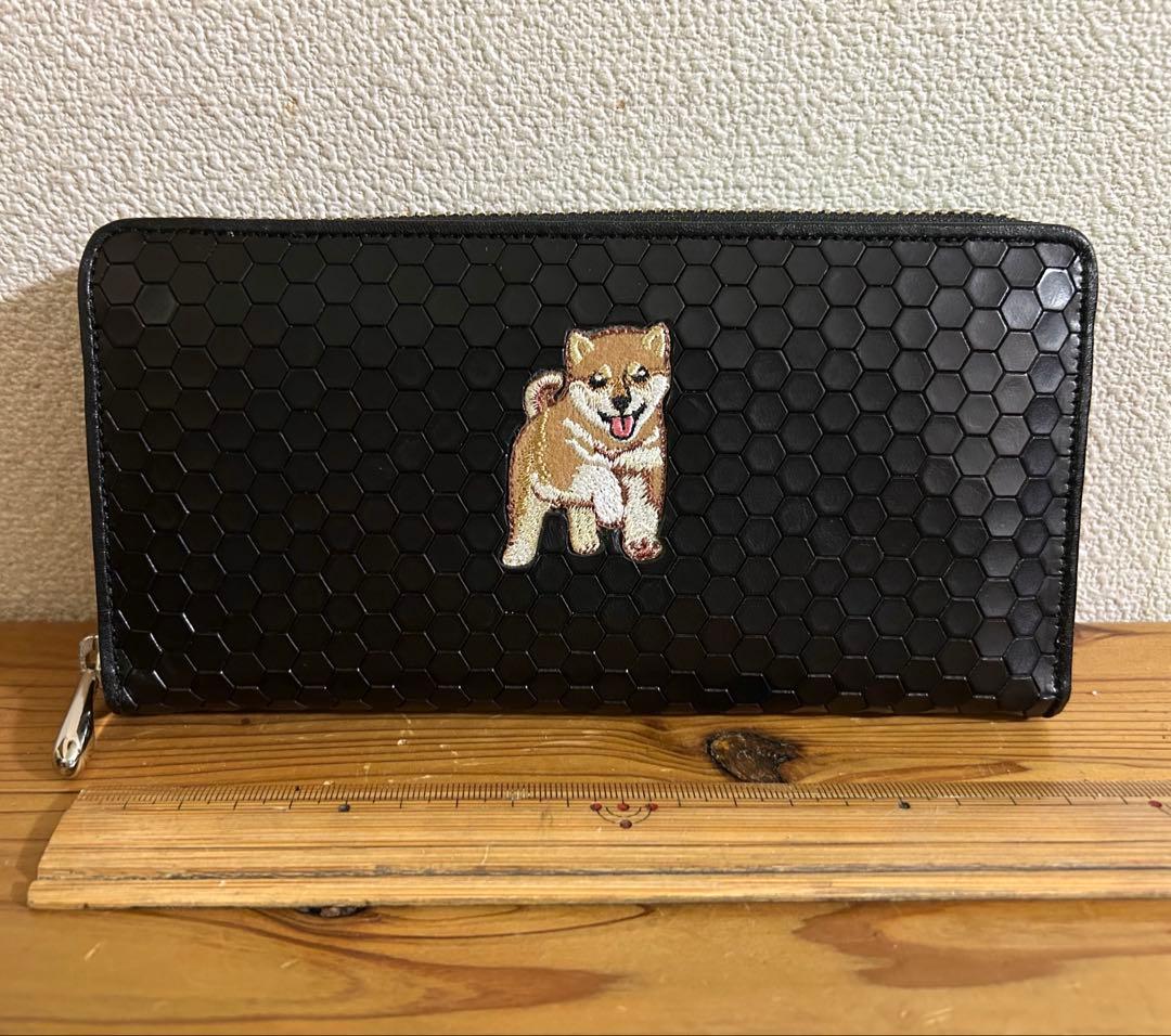 柴犬好きさん是非！　本格革財布　職人さん手造り　日本製 楽天市場】豆柴 牛革 極薄 軽量 長財布 メンズ 本革 スムースレザー