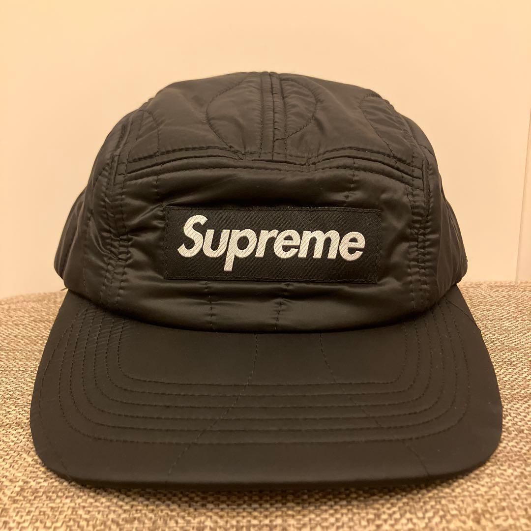 Supreme ブラックナイロン　キャップ黒 Supreme 'Washed Nylon Camp Cap'キャンプキャップ ナイロン ブラック