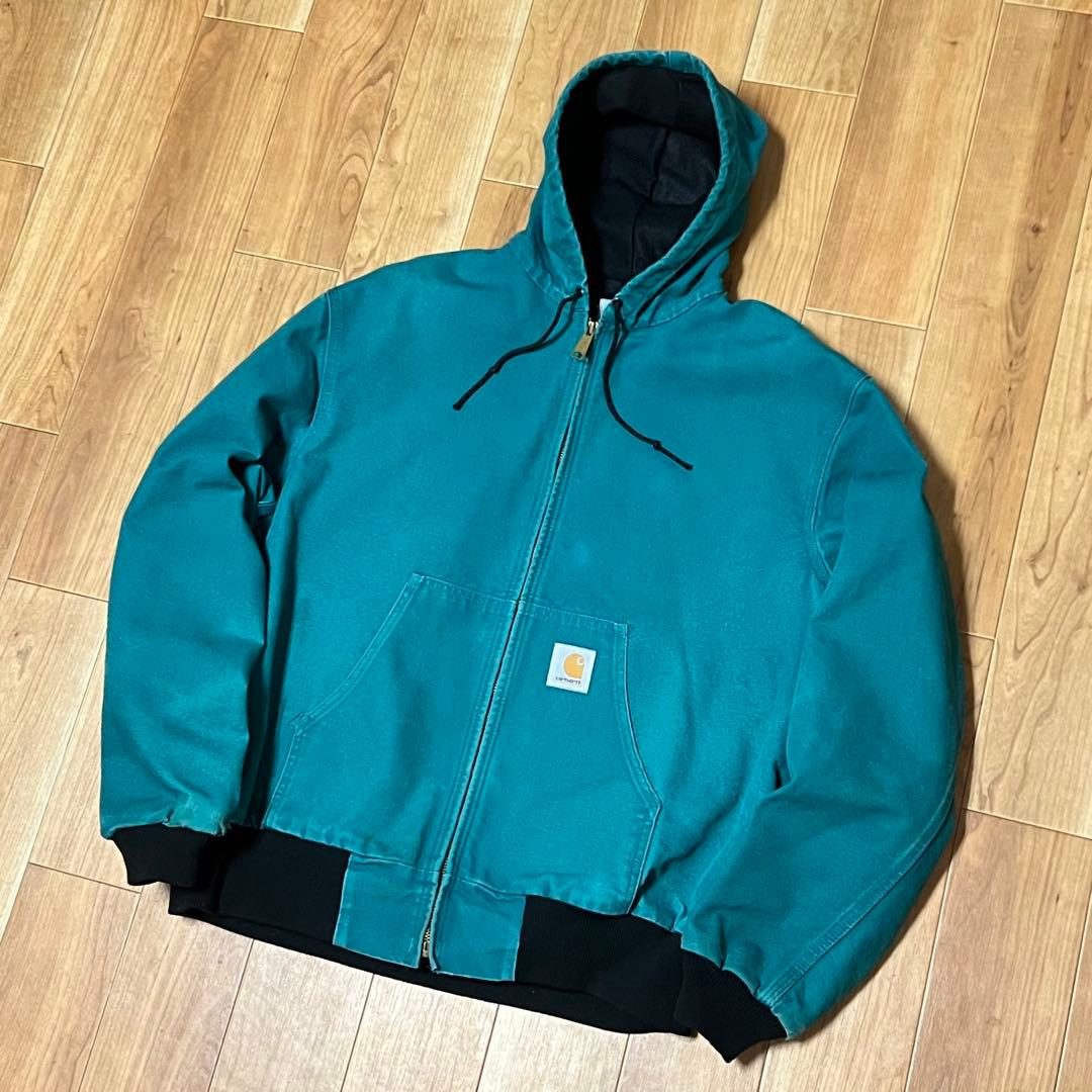 Carhartt アクティブジャケット ターコイズ 希少 カーハート 希少カラー】 Carhartt カーハート アクティブジャケット S ターコイズ