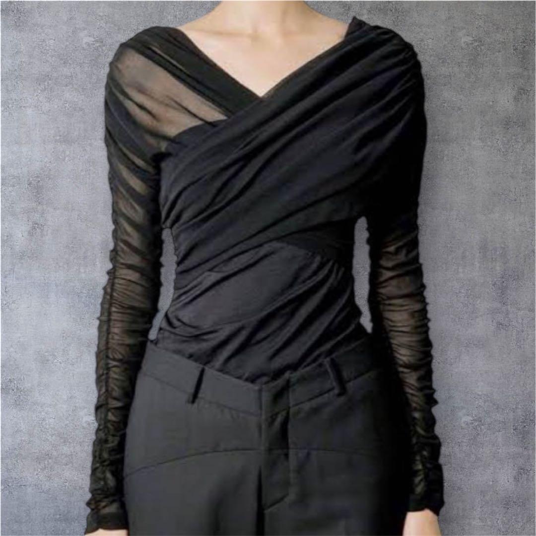 トップス FETICO NYLON JERSEY GATHERED BODYSUIT Tops – FETICO Official Online Shop