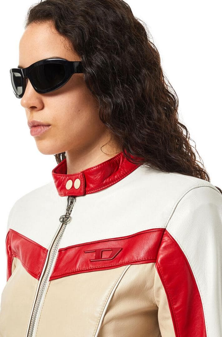 未使用 定価22万 ディーゼル Dロゴ ライダース レザージャケット