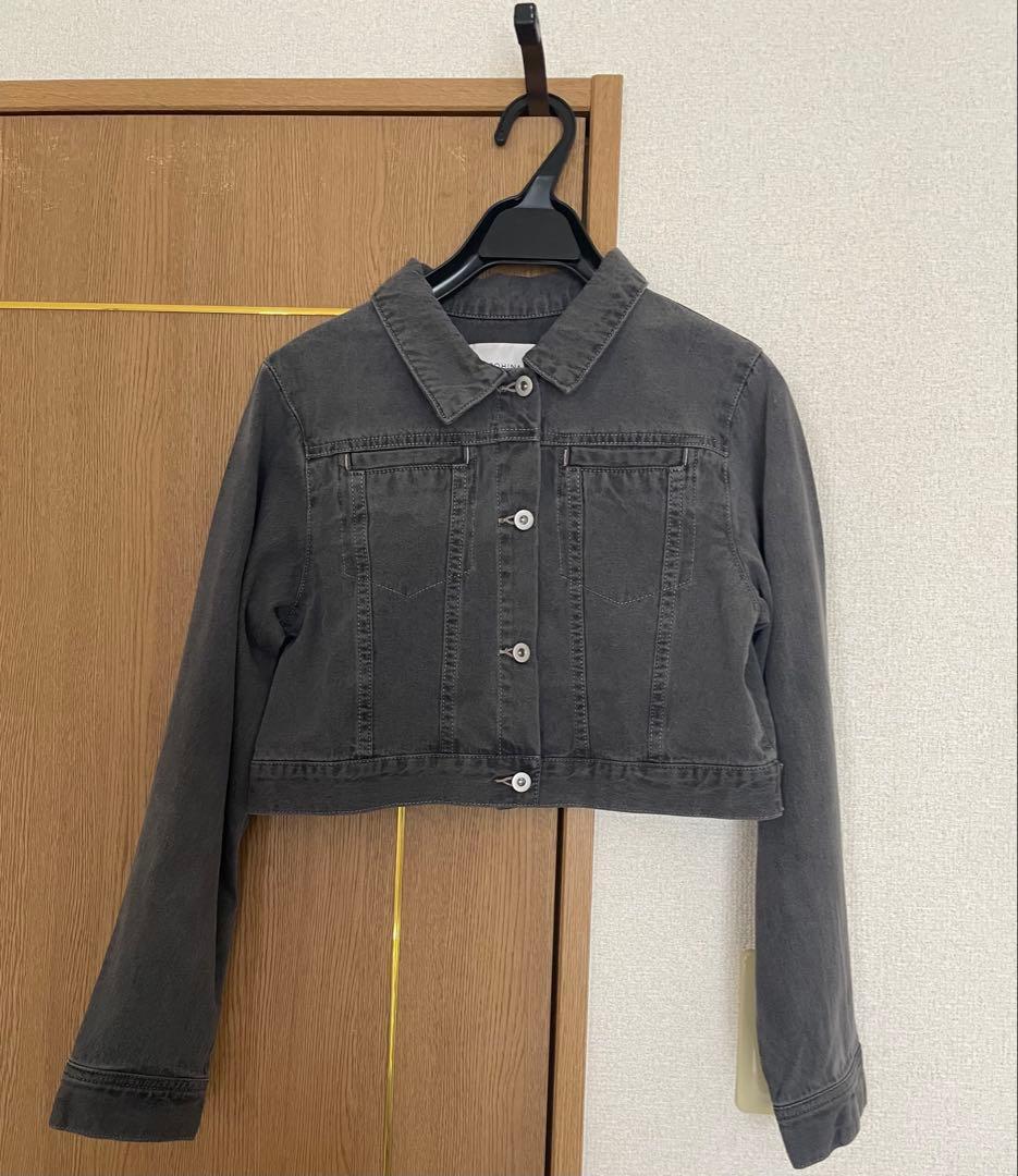 COHINA】クロップドデニムジャケット ウォッシュブラック - メルカリ