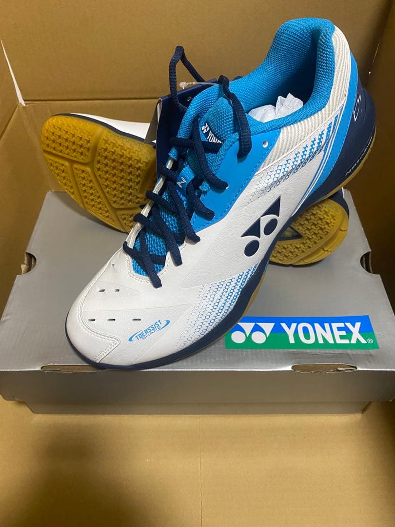 パワークッション 65Z SHB65Z3 ホワイト×ブルー23.5cm YONEX（ヨネックス） （メンズ、レディース）バドミントンシューズ