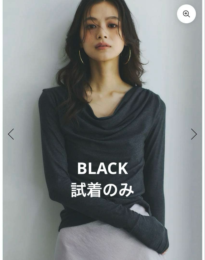 anuans ギャザードレープカットトップス BLACK アニュアンス anuans ギャザードレープカットトップス （BLACK） -靴