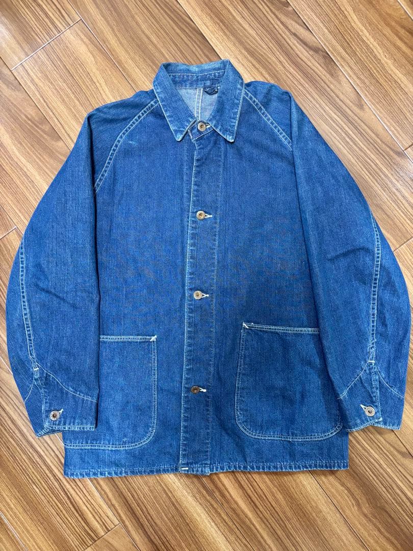 T*i様 大戦 デニム カバーオール 40s 40年代 月桂樹ボタン デニムカバーオール 大戦 モデル インディゴ