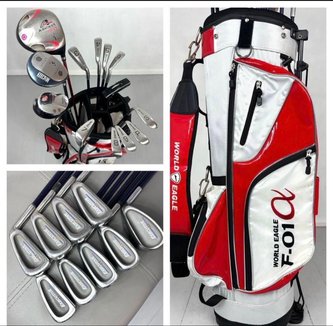 ゴルフクラブ　セット 赤/白 キャディバッグ付き 楽天市場】【右用/左用】直行セット Afecto AFCB20-1L レディース