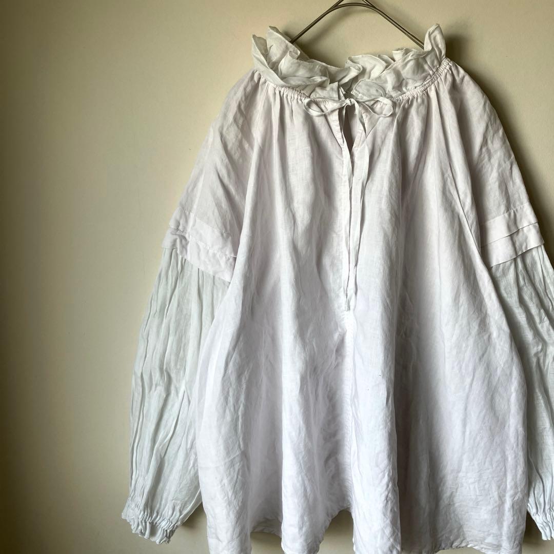 2025 ネストローブ リネンラミーフリル2wayブラウス fofofofa - メルカリ