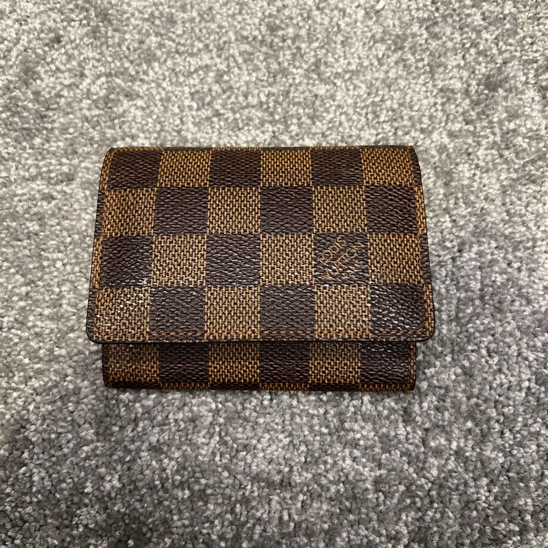 ダミエパターン レザー名刺入れ 送料無料】名刺入れ（ブラウン）【レザークラフトキット（SL-700EX専用