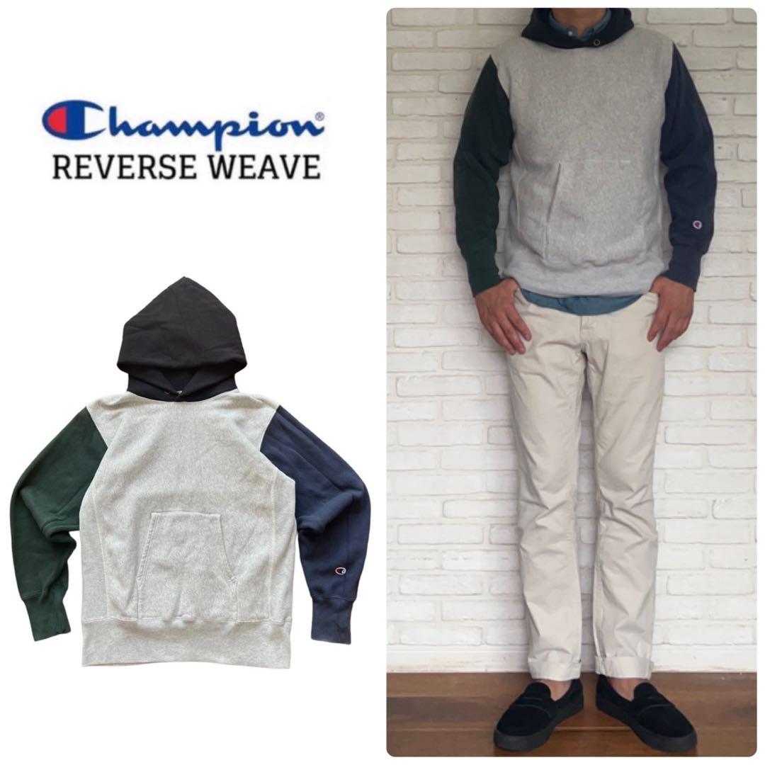 チャンピオン】リバースウィーブ パーカー クレイジー パターン マルチ