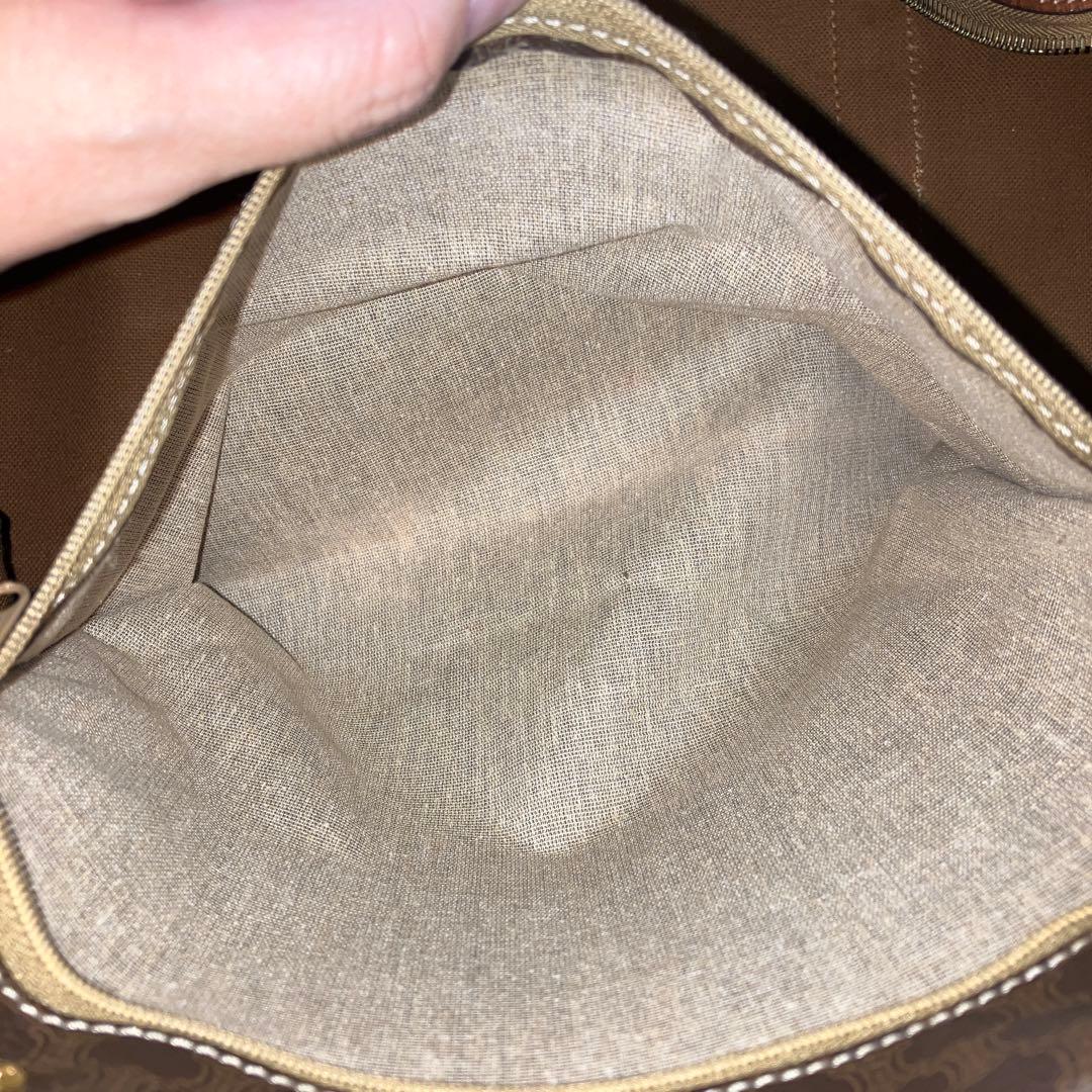 CELINE ボストンバッグ マカダム柄 ブラウン 南京錠付き 2940