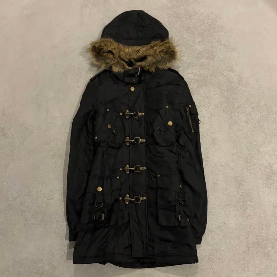 00s archive n3b ファー　ミリタリージャケット　ファイヤーマン 新入荷☠️❤️‍🩹✨ y2k ファイヤーマンジャケット、ファージャケット ⁡ ⁡