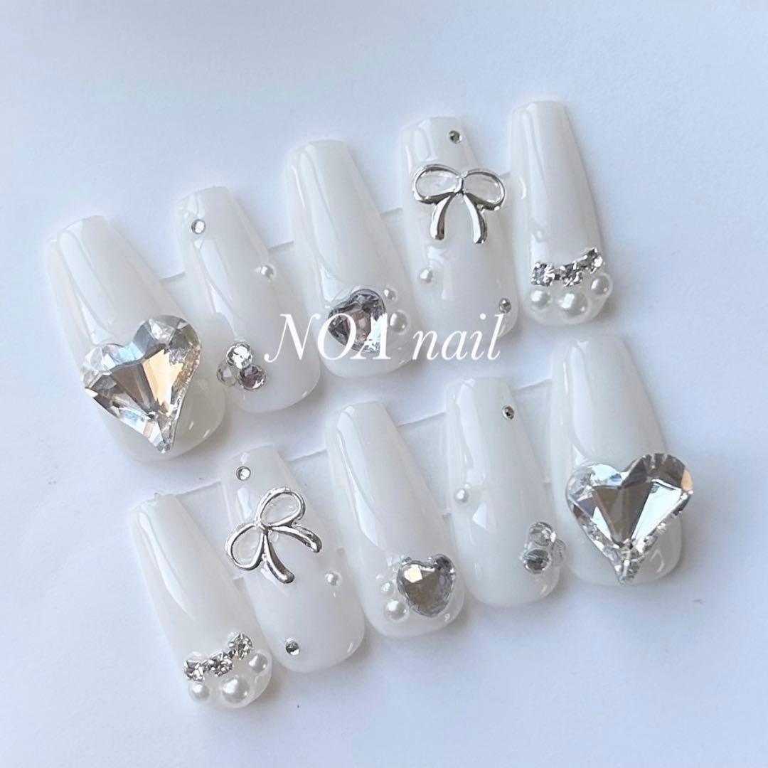 韓国 量産型 ちゅるん フレンチガーリー 地雷 ネイルチップ ワンホン